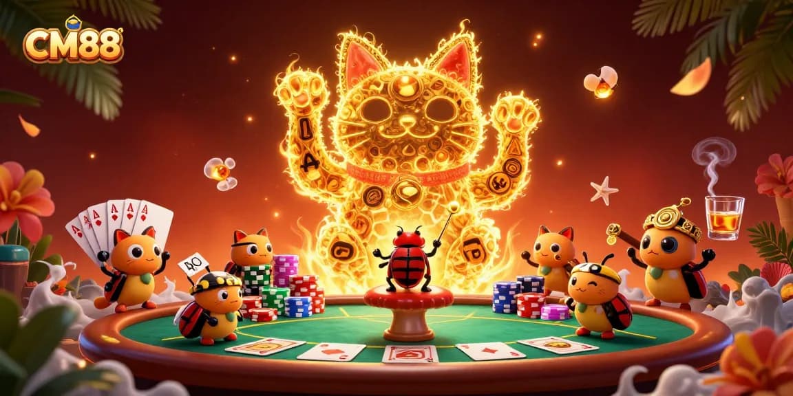 Experience the vibrant CM88 casino adventure with animated characters and exciting elements.