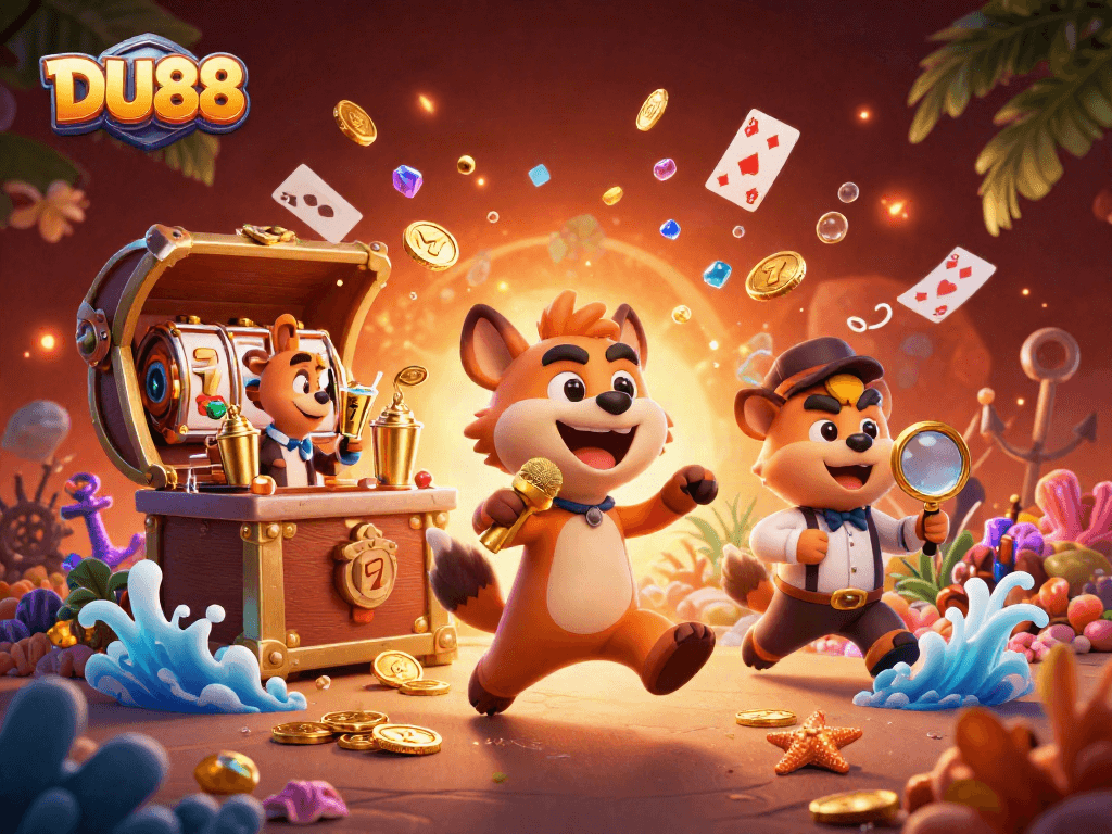 Immerse yourself in DU88's lively casino scene where hyenas bring comedy and thrills.