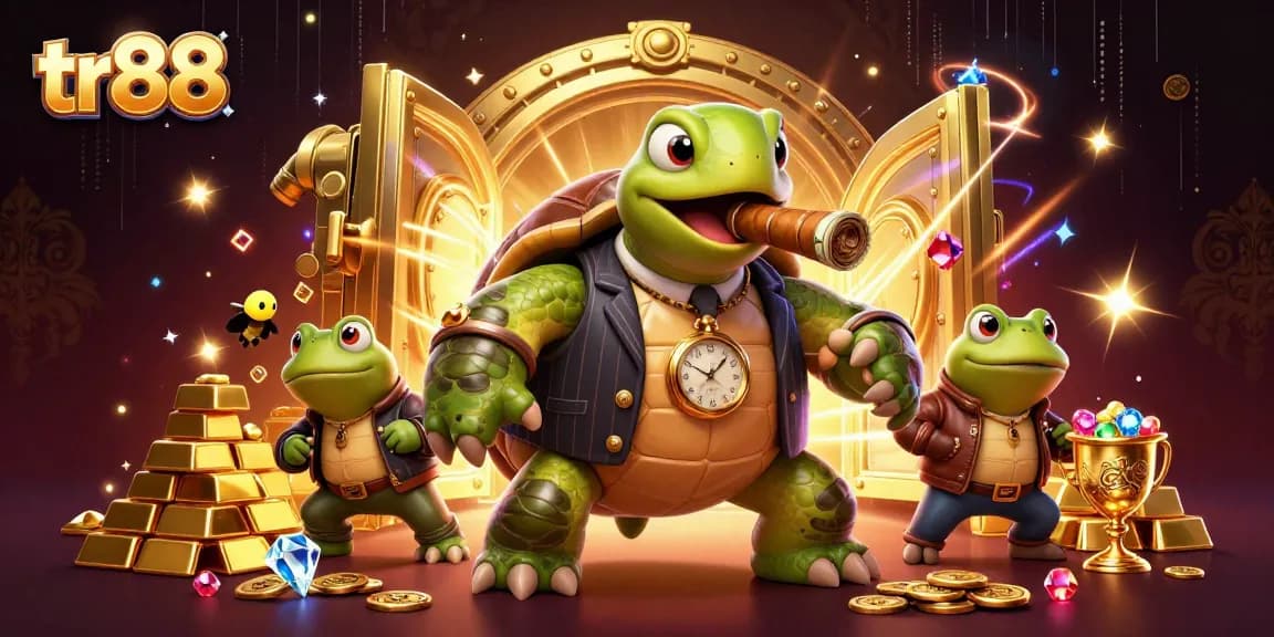 Engage with exciting gaming action at tr88 featuring casino-themed cartoon characters and treasures