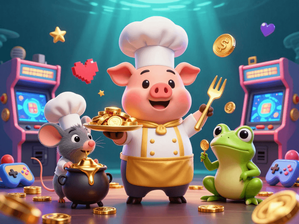 Win big at lx88 with this lively gaming scene of characters and colorful casino elements.