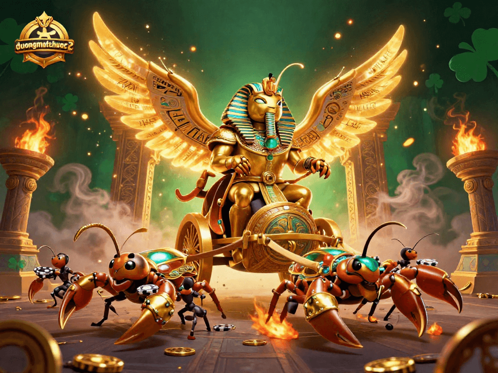 Experience the excitement of duongmatchuoc2 with golden elements and thrilling gambling action in a vibrant 3D scene.
