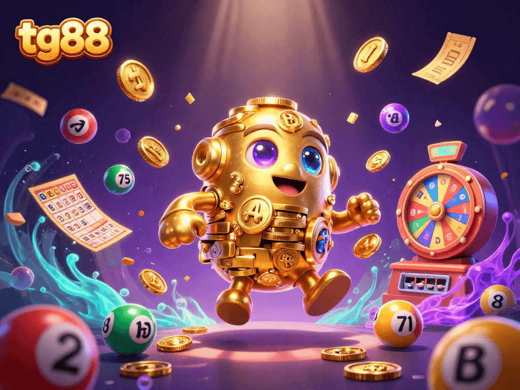 Engage in exciting gameplay at tg88, featuring vibrant lottery elements and golden treasures.