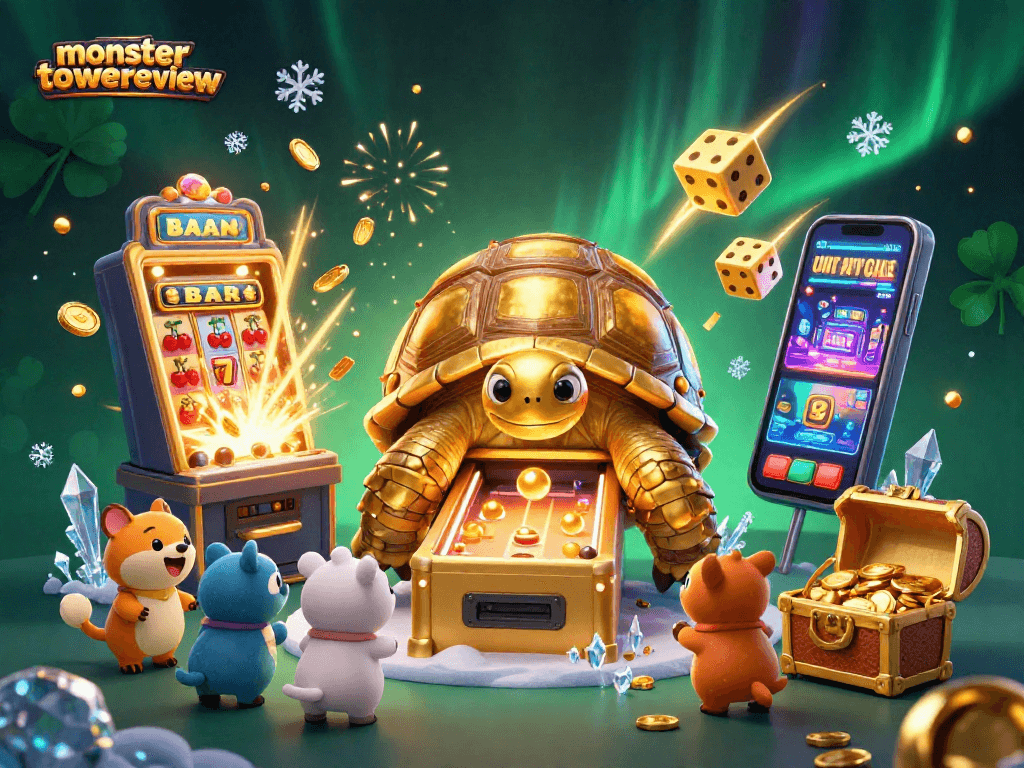 Engage with the excitement of monstertowerreview as characters encounter vibrant casino elements.