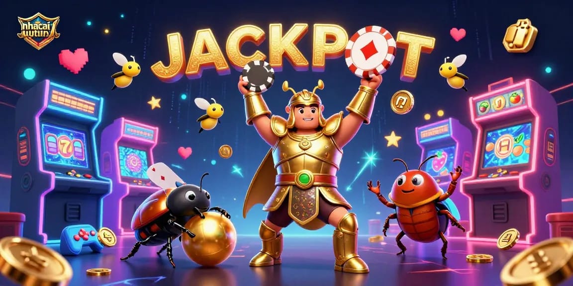 Engage with nhacaiuytin's exciting gaming scene featuring vibrant casino elements and animated characters.