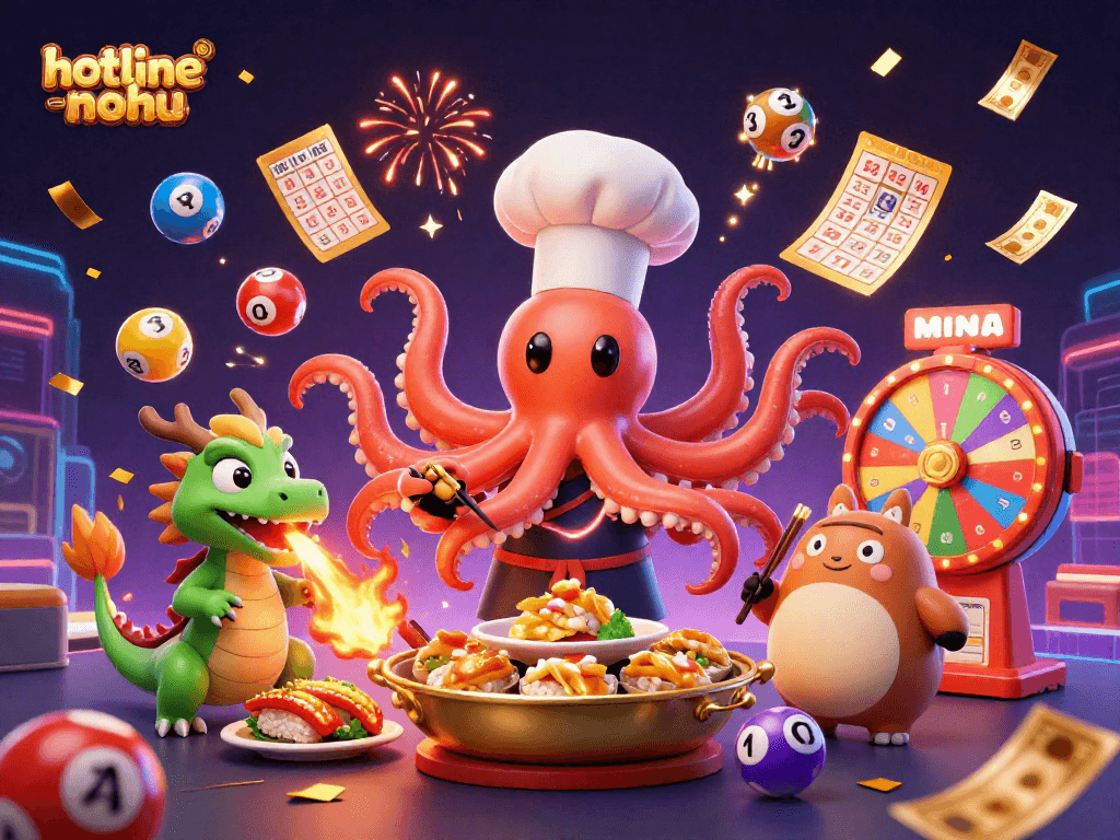 Engage in thrilling gameplay with hotline-nohu as colorful lottery balls bounce around dynamic casino characters.