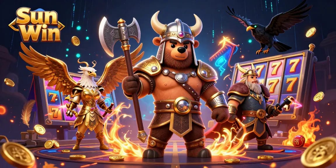 Engage with Sun Win's thrilling slot challenges featuring vibrant characters and dynamic game elements.