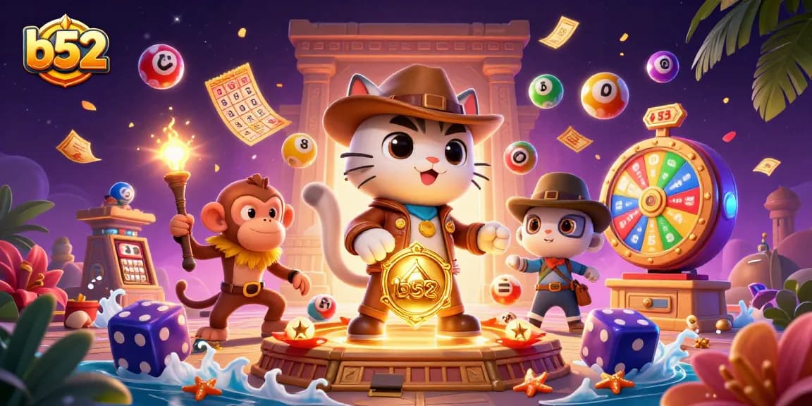 Engage in thrilling gaming at b52, featuring a daring cat archaeologist exploring ancient casino treasures.