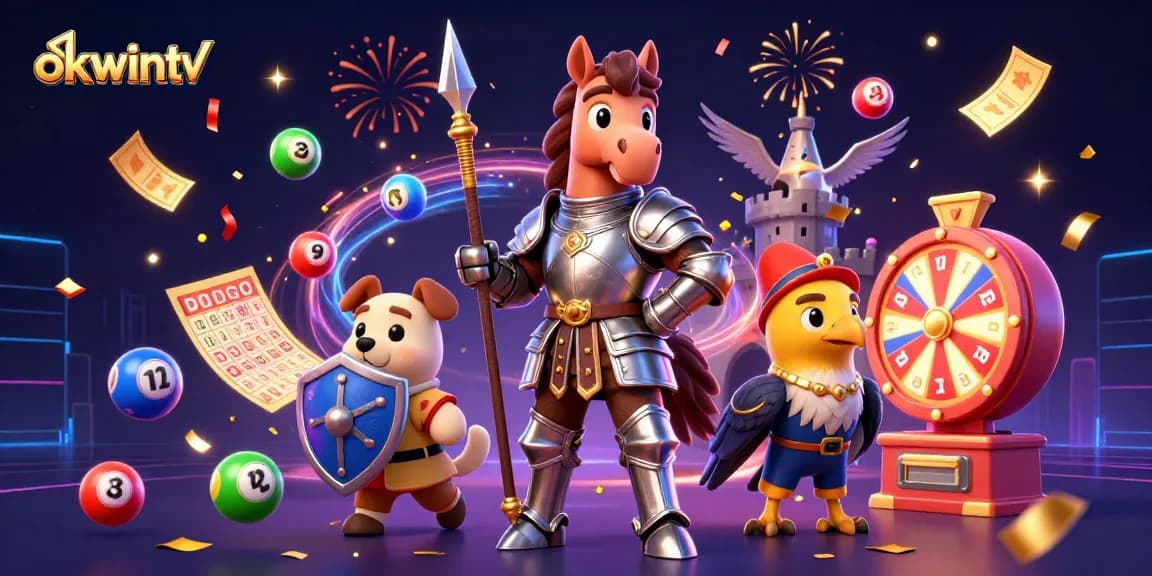 Experience the thrill of okwintv with an exciting portrayal of knights and lottery elements, capturing the essence of online gambling.
