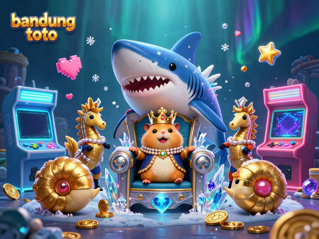 Engage with bandung toto's vibrant casino atmosphere through this captivating 3D illustration.