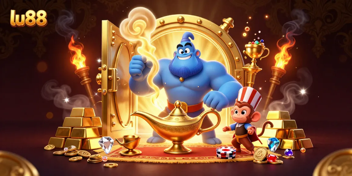 Engage with the magical world of lu88 featuring vibrant, rich colors and golden treasures.