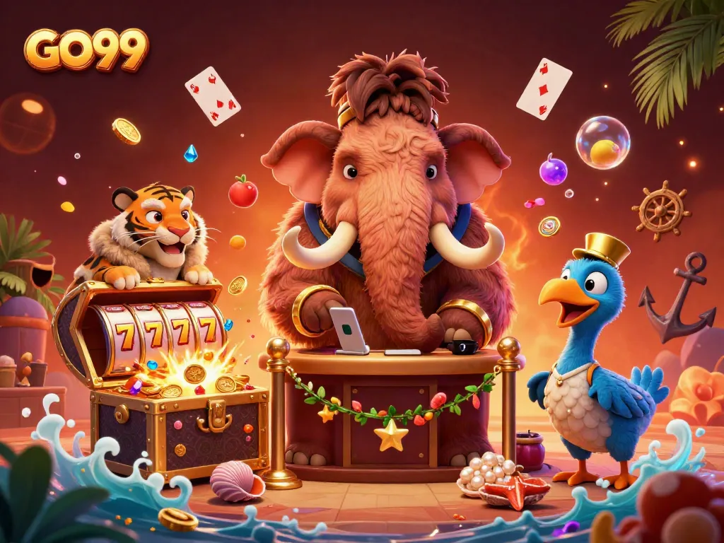 Experience the excitement of GO99 with thrilling slot action and vibrant, playful characters.