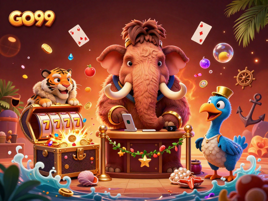 Experience the excitement of GO99 with thrilling slot action and vibrant, playful characters.
