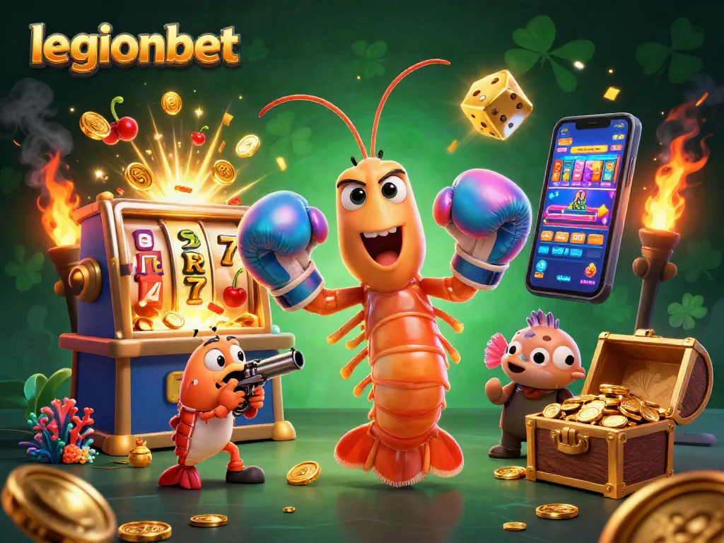 Experience thrilling wins with legionbet's vibrant 3D casino action featuring colorful characters and jackpots.