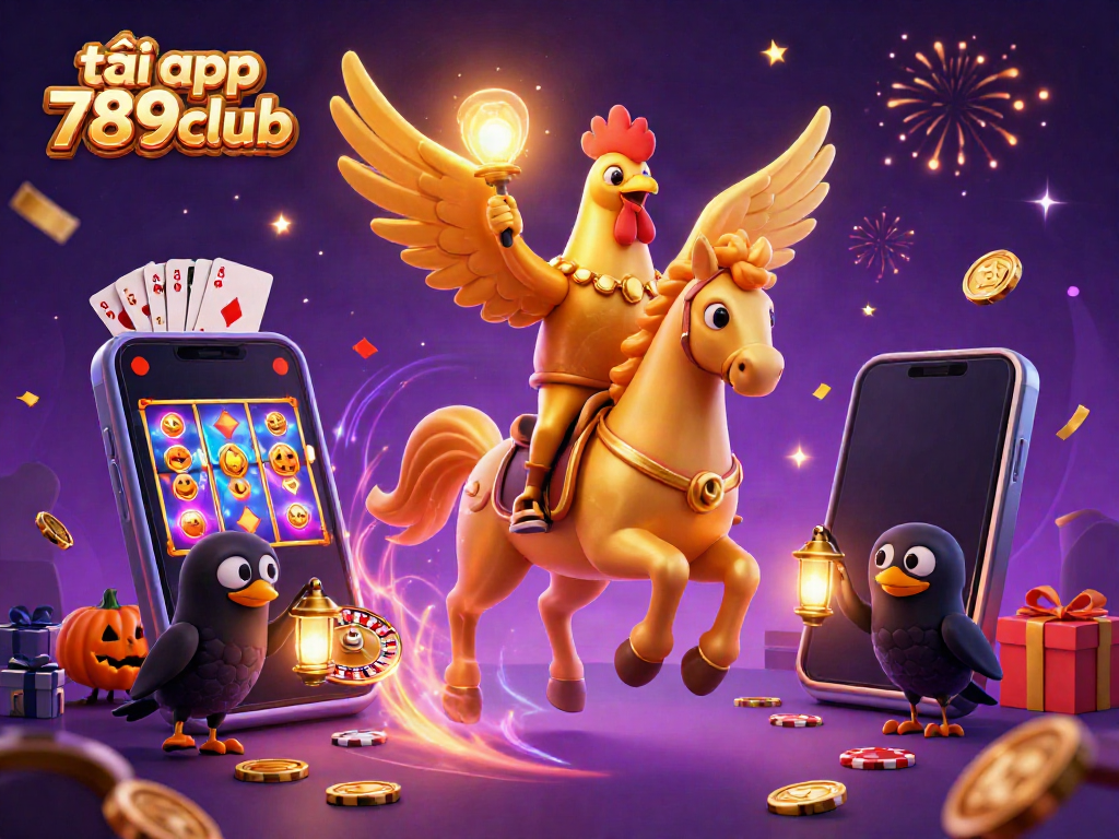 Unleash your gaming potential with tải app 789club illustrated in a captivating casino scene filled with dynamic characters and vibrant gaming elements.