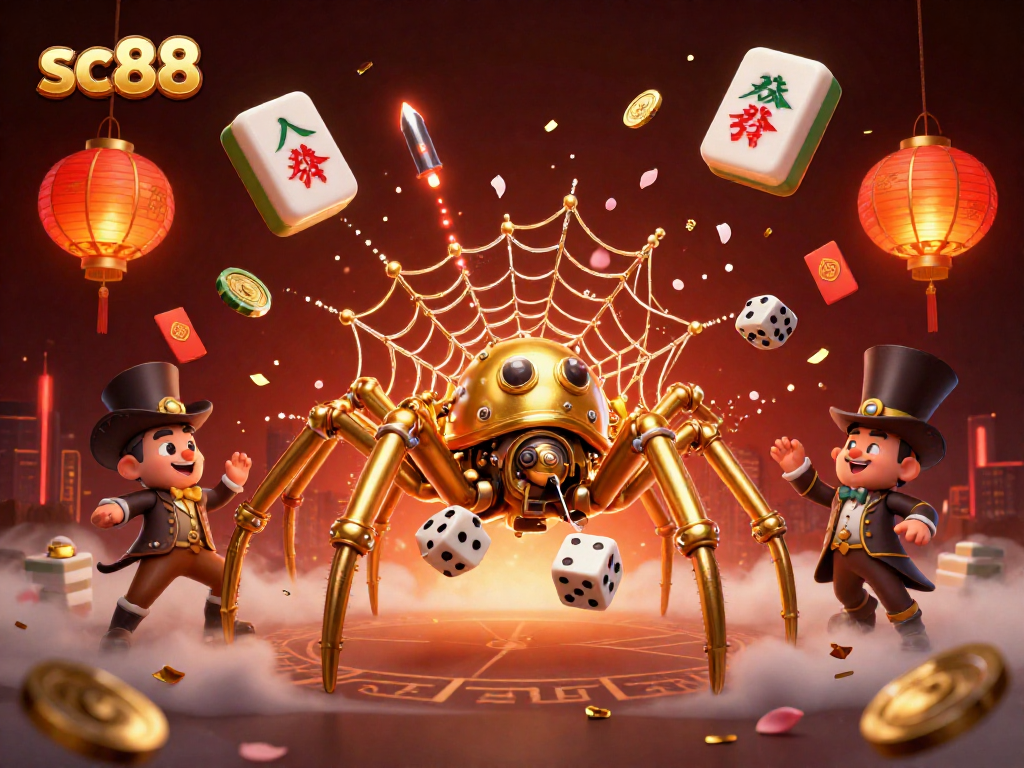 Engage with the world of sc88 through an artful steampunk casino scene full of vibrant details.