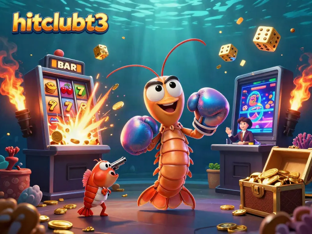 Experience the excitement of hitclubt3 with vibrant characters and lively casino elements in this dynamic illustration!