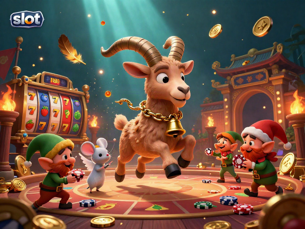 Spin the slot reels and win with a captivating casino scene featuring dynamic characters and vibrant elements.