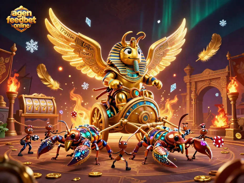 Experience winning thrills with agen feedbet online in a vibrant 3D casino world filled with energetic characters and game elements.