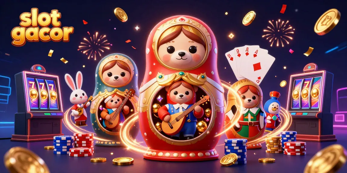 Feeling lucky with slot gacor games, explore the vibrant 3D casino illustration.