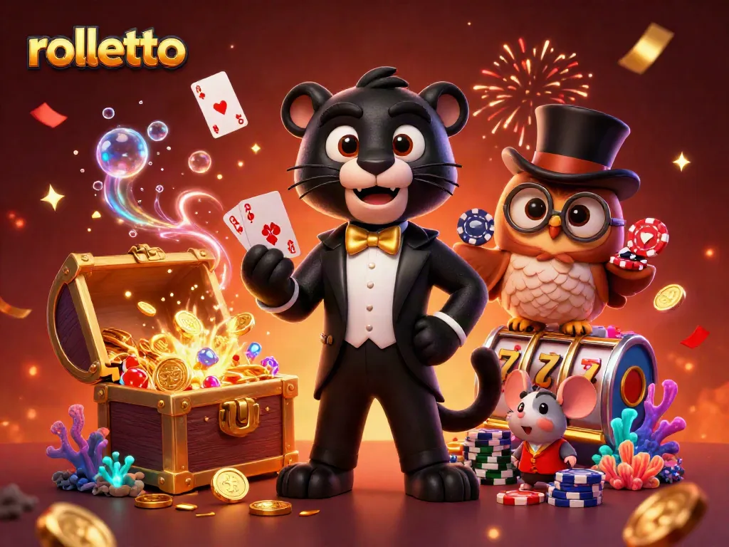 Experience winning strategies at rolletto casino with colorful characters and vibrant games in action.