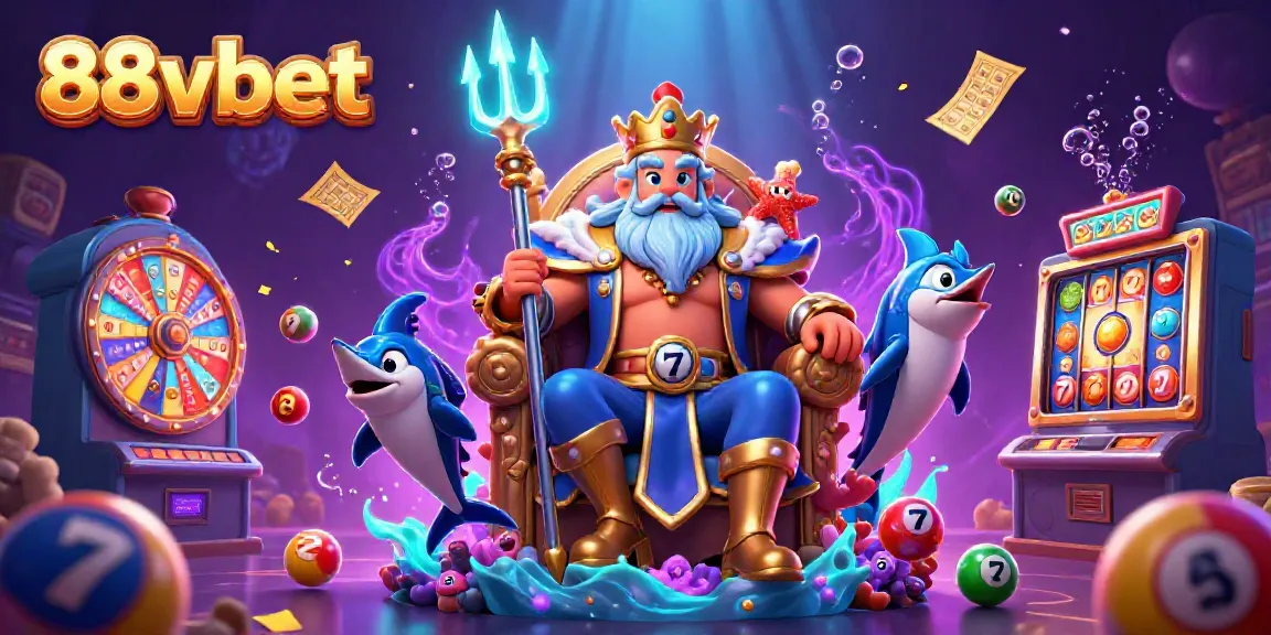 Experience vibrant 88vbet casino thrills with Neptune and animated game elements.