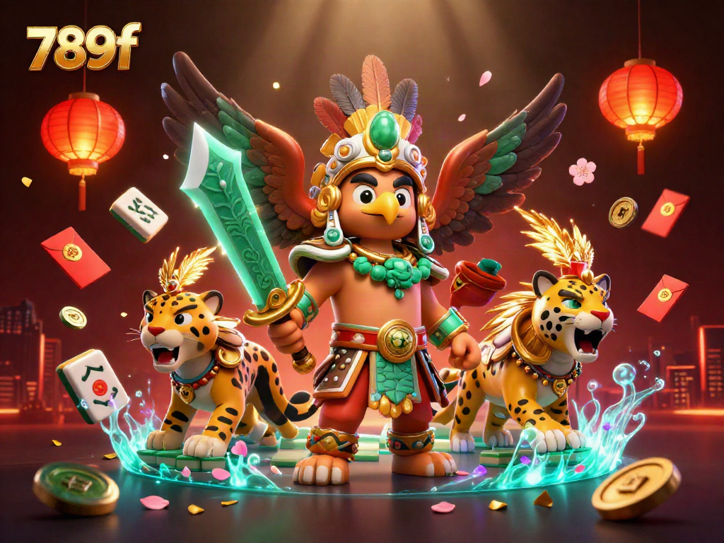 Engage with 789f's thrilling online gaming experience featuring vibrant Aztec characters and casino elements.