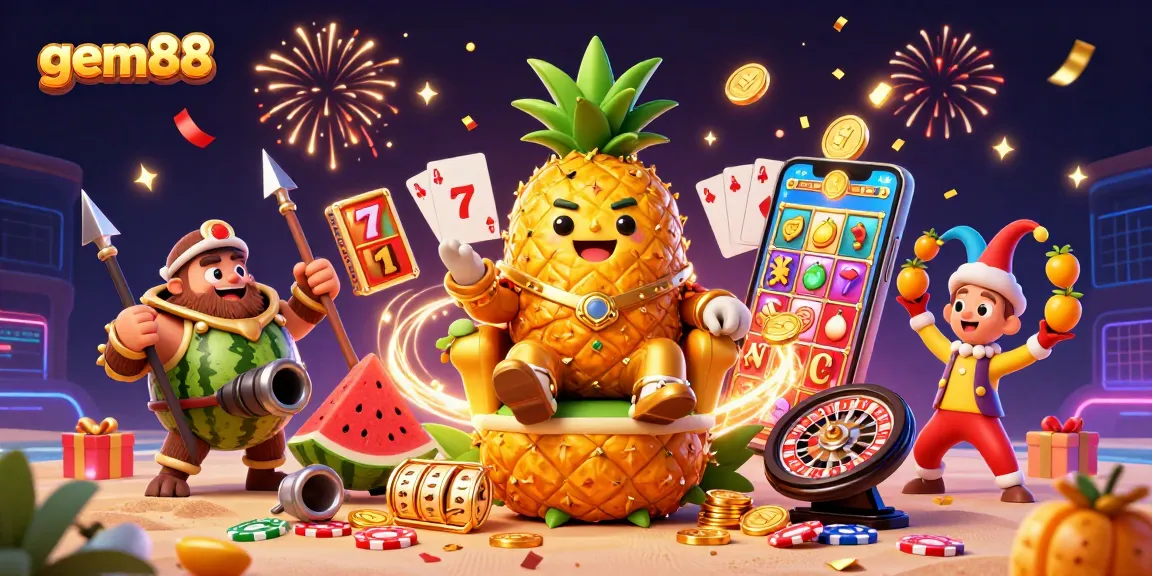 Experience gem88's vibrant casino universe with dynamic characters, colorful slots, and energetic gameplay.
