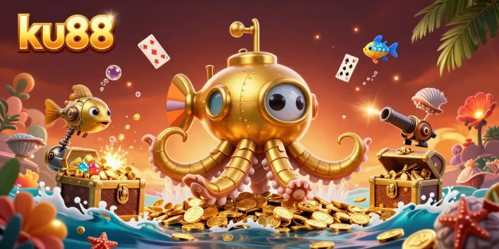 Experience thrilling gameplay at ku88 with vibrant underwater treasures and engaging casino elements.