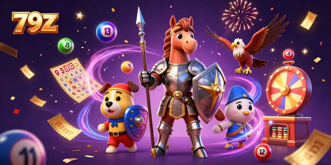 Experience thrilling gaming with 79Z, featuring vibrant lottery elements and dynamic characters.