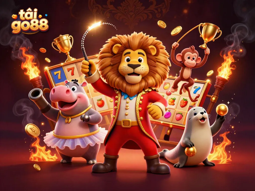 Engage in thrilling gameplay with tải go88 in this vibrant casino-themed illustration.