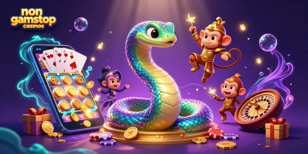 Experience the thrill at non gamstop casinos with vibrant 3D characters and engaging game elements.