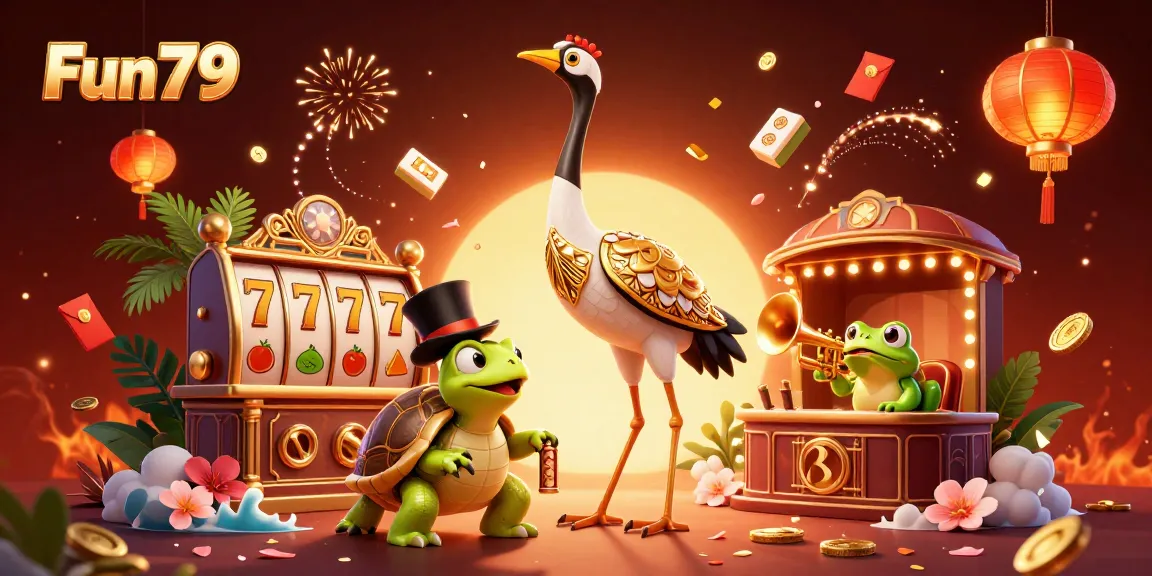 Experience thrilling gaming with Fun79 at a vibrant casino scene filled with excitement and luck.