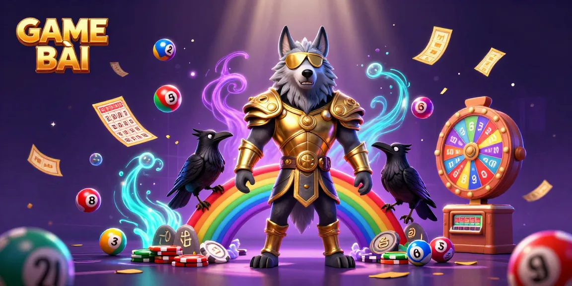 Play exciting GAME BÀI with odin and ravens amid casino chips and vibrant prizes.
