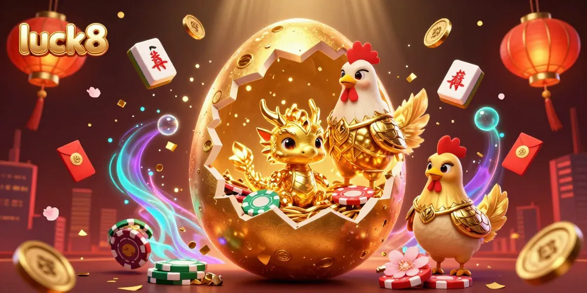 Play thrilling casino games at luck8 with a magical dragon guarding golden poker chips.