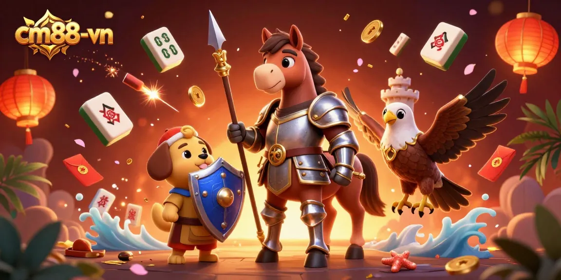 Experience exciting gaming at cm88-vn with vibrant elements and characters in a captivating casino scene.