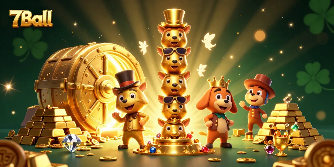 Engage in thrilling gameplay with 7Ball where a totem pole and treasures create an exciting casino atmosphere.
