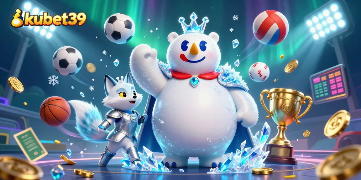 Engage with kubet39's exciting sports betting scene featuring animated characters and dynamic game elements.